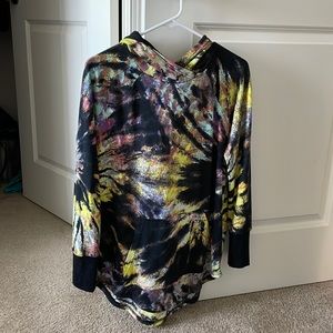 LulaRoe Amber Long Sleeve Hoodie - Tie Dye